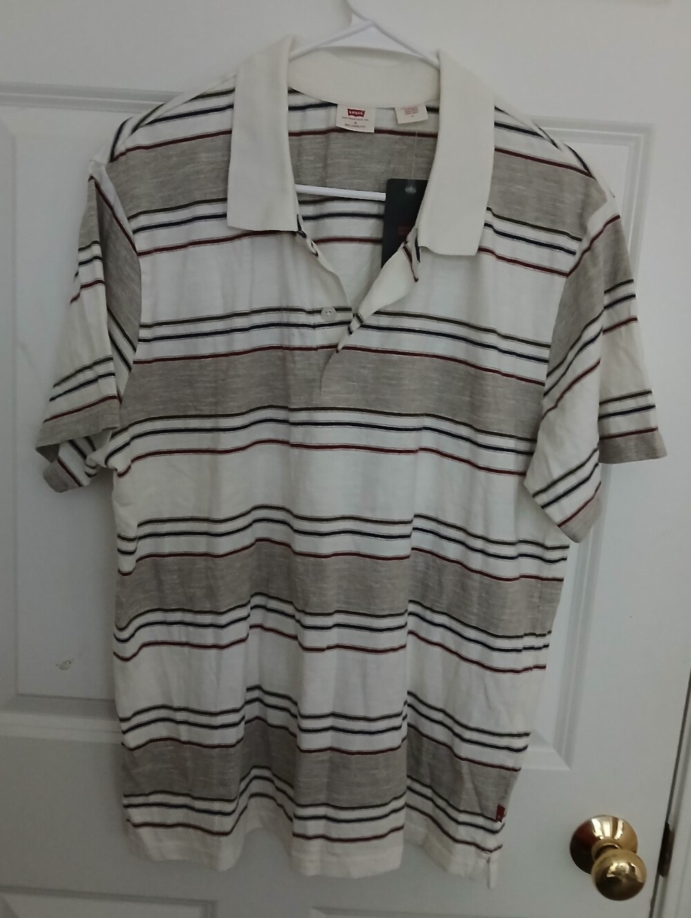 Levi's Men's Multicolor Striped Polo Shirt.